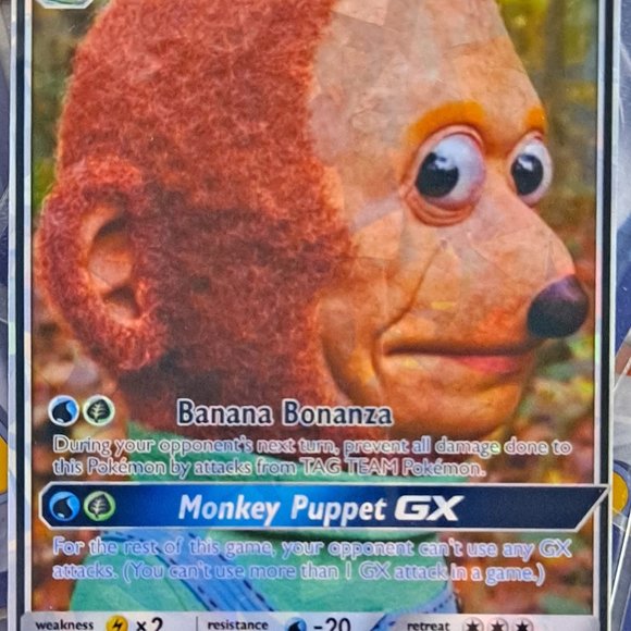 Monkey Puppet Pokemon Card - (kenta the monkey puppet meme) - Picture 3 of 8